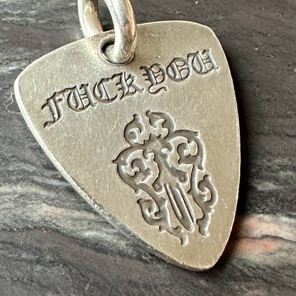 Chrome Hearts VINTAGE Guitar Pick Silver Pendant Top Silver 2002